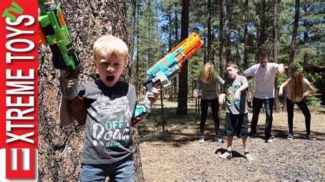 Nerf Zombie Attack! The Wild Undead Vs. Ethan and Cole Nerf .